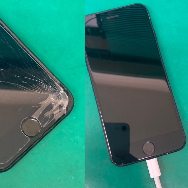 iPhone(アイフォン)SE2（第２世代）の画面修理【スマホ修理工房　ファミリかしわ店】